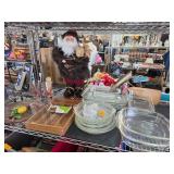 Decorative Kitchenware and Santa Figurine Collecti