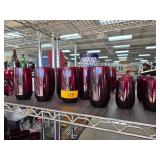 Red Glass Tumblers " Various Sizes
