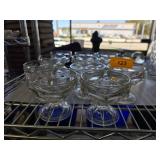 10 Clear Glass Dessert or Sundae Cups with Pedesta