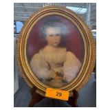 Borghese Oval Portrait of a Young Girl in Gilded F
