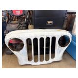 Vintage Jeep Front Grill Assembly in White