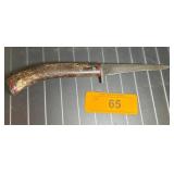Handcrafted Fixed Blade Knife with Antler Handle a