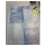 Sam Edelman Patchwork Denim Skirt, Size 4