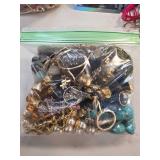 Bag of Assorted Costume Jewelry Including Necklace