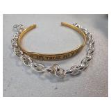 Origami Owl Gold and Silver Bracelets Set