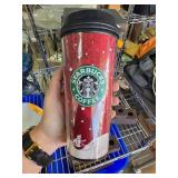 Starbucks Red Holiday Coffee Tumbler with Snowman