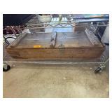 Wooden Ammunition Storage Crate with Hinged Lid an