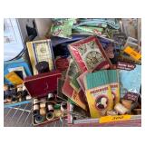 Sewing Supplies and Accessories with Retro Element