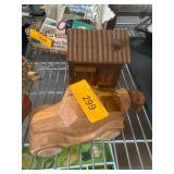 Matthias Wooden Car with Driver Figure and Cottage