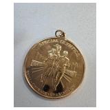 Gold-Tone Special Olympics Medal Featuring Torch B