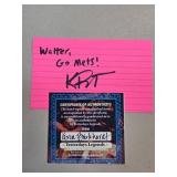 Autographed Pink Index Card by Kevin Burkhardt wit
