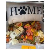Decorative Fall and Halloween-Themed Items in Stor