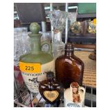 Five Glass and Ceramic Bottles and Decanter Assort