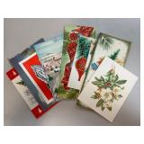 Vintage Christmas Greeting Cards with Holiday Illu