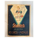 Staleyï¿½s Selected Recipes and Menus Cookbook, A.E.