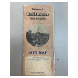 Vintage Welcome to Stillwater Oklahoma City Map