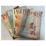4 Issues of Parents Magazine from the 1940s-1950s