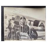 Gene Autry Autographed Photo TWA Airplane Scene