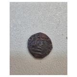 Spanish Coin with Crest and Portrait