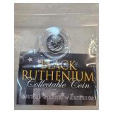 Black Ruthenium Mercury Dime Coin