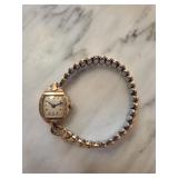 Ladies Hamilton Gold-Tone Wristwatch with Expansio