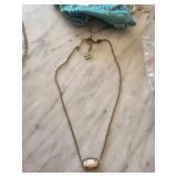 Kendra Scott Gold-Tone Necklace with White Stone P
