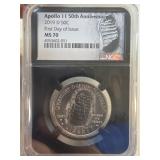 2019-D Apollo 11 50th Anniversary Half Dollar MS70
