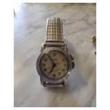 Longines Weems Wristwatch with Metal Band and Func