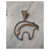 Sterling Silver Bear Arrow Pendant