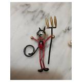Vintage Devil Brooch Marked Spain Featuring Devil