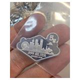 5g .999 Silver Skyline Bar and Las Vegas Themed De