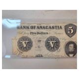 1854 Bank of Anacastia $5 Note