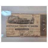 1854 Kentucky Trust Co. Bank $10 Note