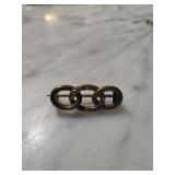 Antique Gold-Fill Triple Link Brooch