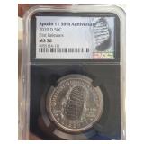 2019-D Apollo 11 50th Anniversary Half Dollar, Fir