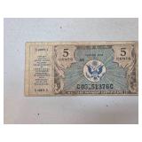 5 Cents Military Payment Certificate, Series 481