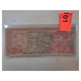 Mexican 20 Pesos Banknote by El Banco de Mexico S.