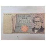 Italian 1000 Lire Banknote Featuring Giuseppe Verd