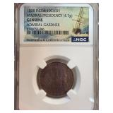 1808 India 10 Cash Madras Shipwreck Coin