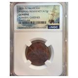 1808 India 10 Cash Madras Shipwreck Coin