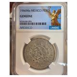 1966 Mo Mexico 1 Peso Certified by NGC as Genuine