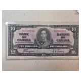 1937 Bank of Canada $10 Bill Signed by G.F. Towers