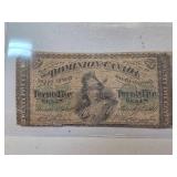 Dominion of Canada 25 Cents Fractional Banknote 