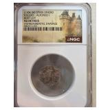 Spain Alfonso I Dinero (1104-34) " NGC AU Detail