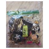 Bag of Assorted Earrings in Mixed Materials and St