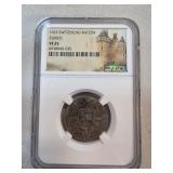 1623 Switzerland Batzen Zurich VF25 NGC Graded Coi