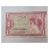 Series 541 Military Payment Certificate $1 Note