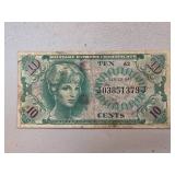 Series 681 Military Payment Certificate Ten Cents