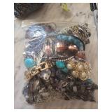 Bag of Assorted Costume Jewelry, Including Beaded