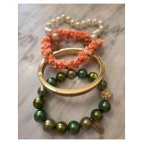Jewelry Lot Including KISSARA Bracelet with Green